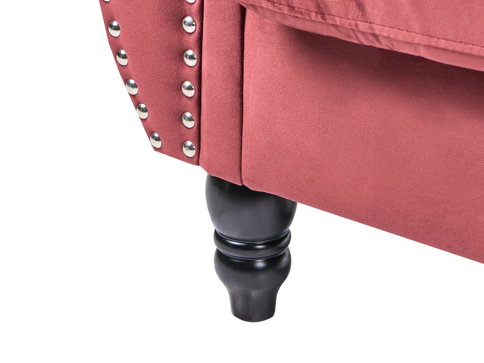 Divano 3 posti SKIEN Velluto Rosso scuro_1034315
