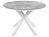 Round Garden Dining Table ⌀ 120 cm Marble Effect with White MALETTO_922945