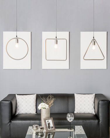 Metal Pendant Lamp Grey JURUENA