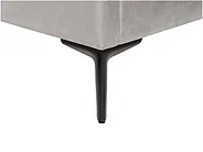 Ottoman Bed SEZANNE Velvet Light Grey 140 x 200 cm (EU Double)_800050