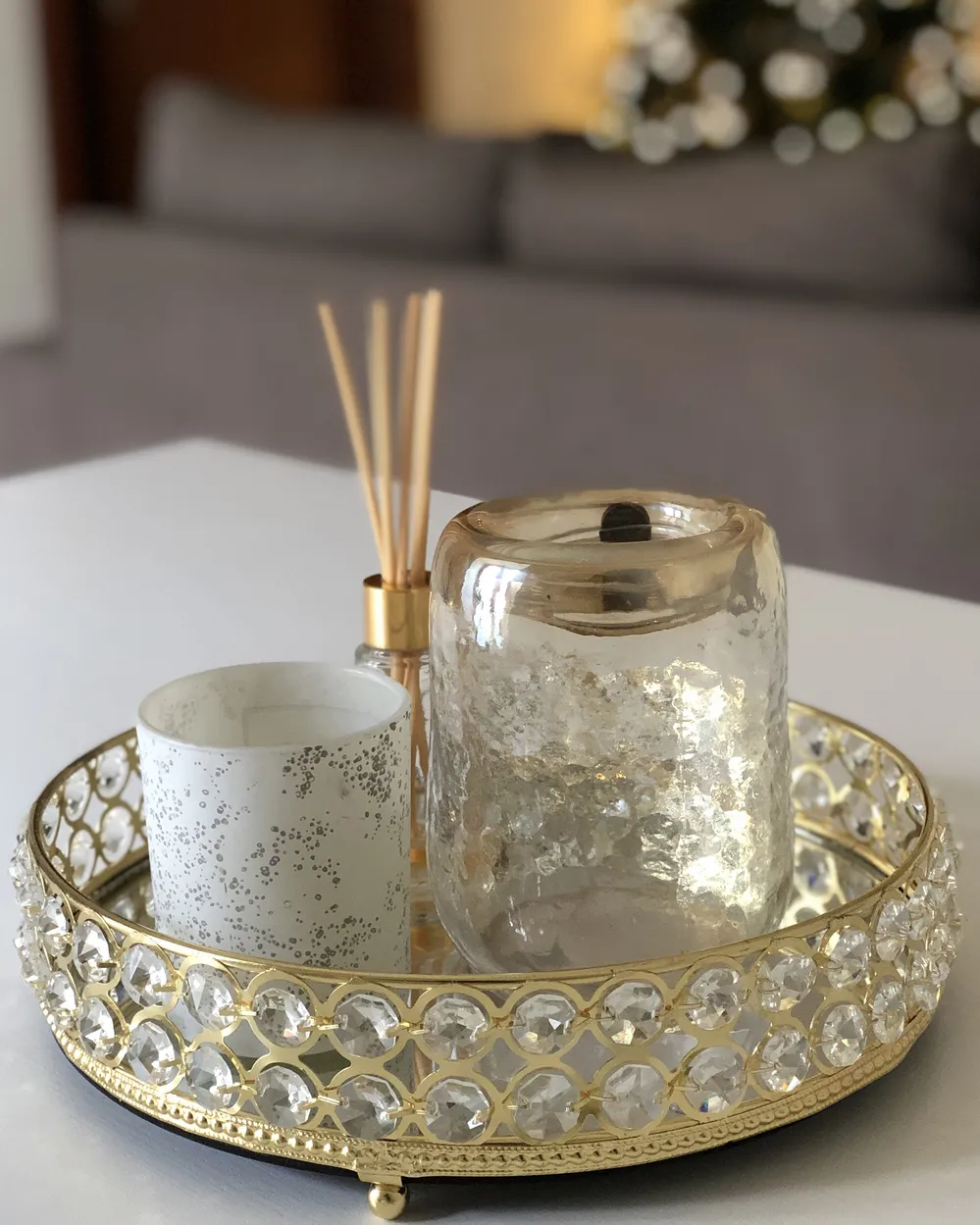 Decoratief dienblad VATAN Glas Goud