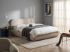 Bett mit Stauraum CAMPAN Stoff Hellbeige 160 x 200 cm