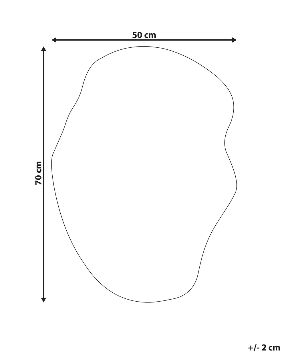 Wall Mirror FALAISE 50 cm 70 cm Silver_814072