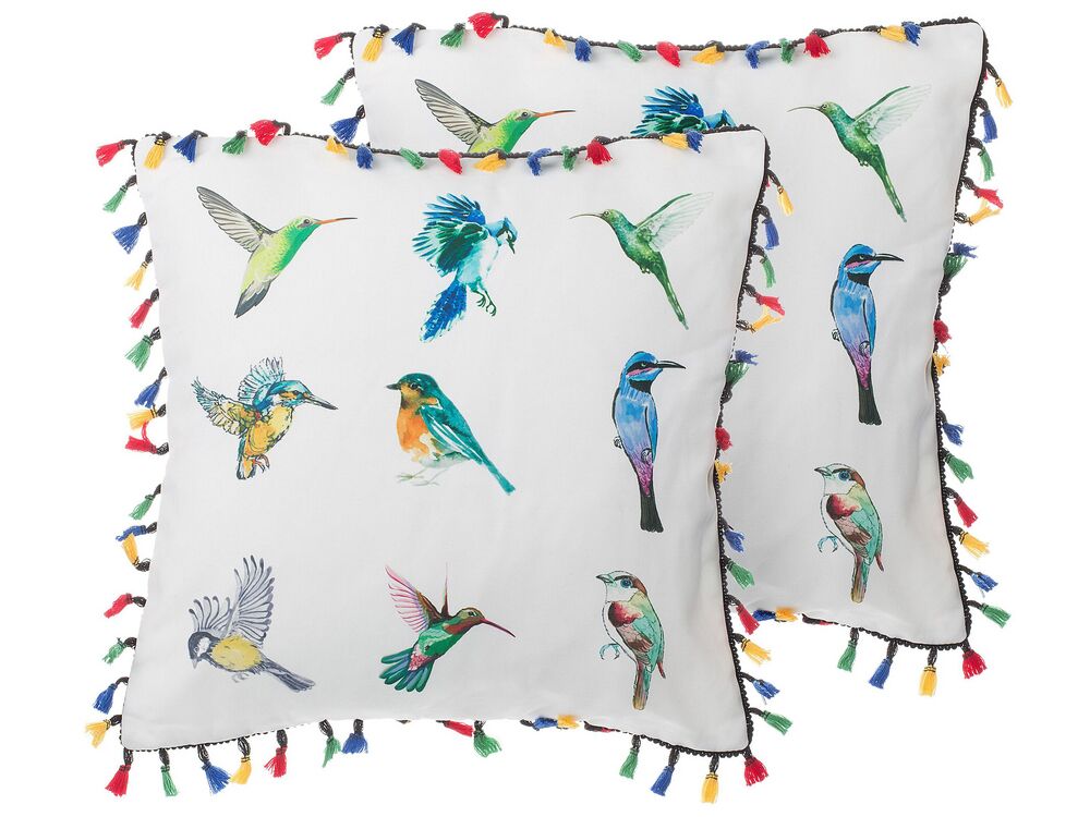 Set of 2 Decorative Cushions MALLOW 45 x 45 cm Multicolour
