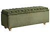 Upholstered Storage Bench SALIDA Fabric Green