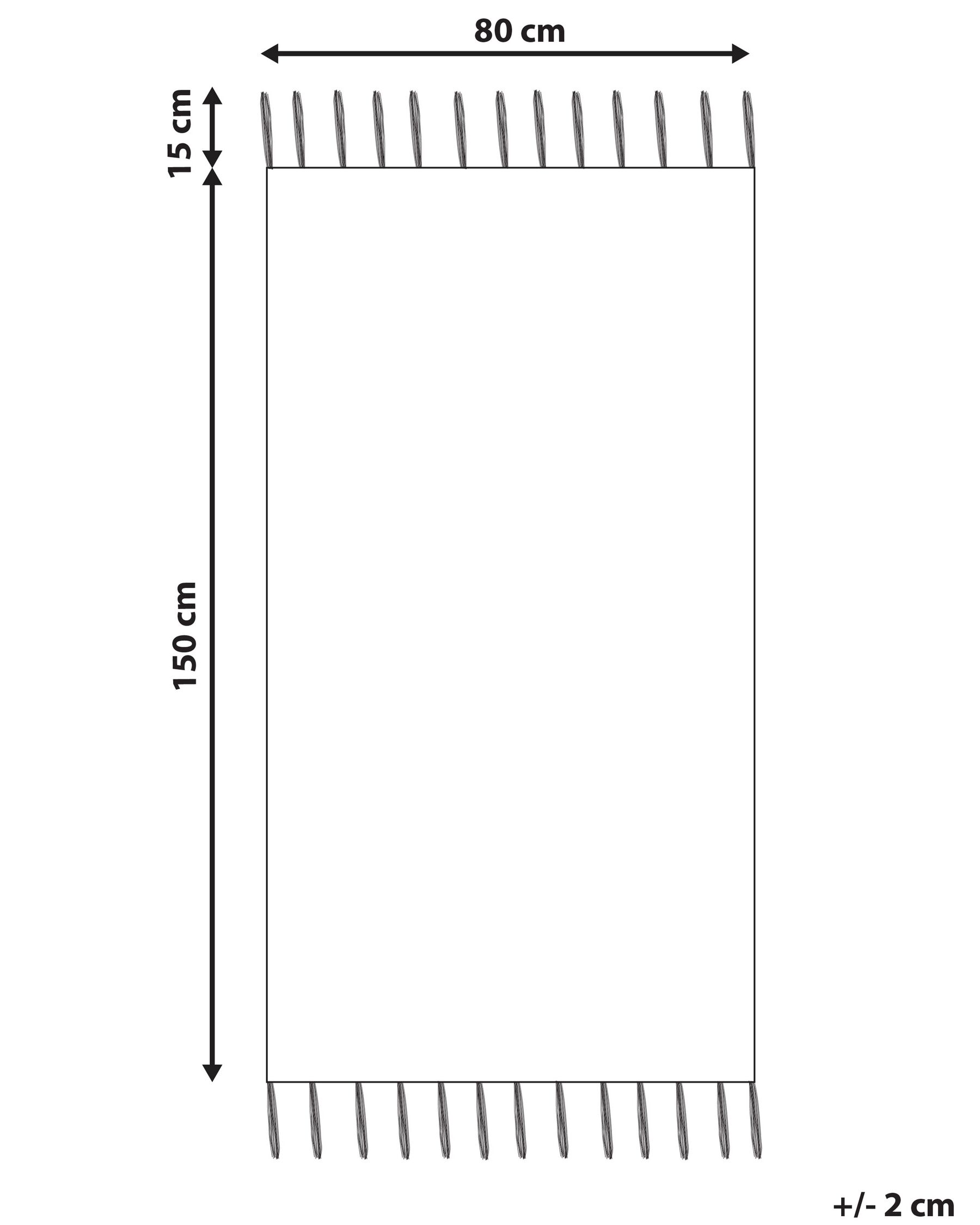 Outdoor Area Rug 80 x 150 cm Grey and White TABIAT_852860 Outdoor Area Rug 80 x 150 cm Grey and White TABIAT_852860
