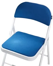 Set of 4 Folding Chairs SPARKS Metal Blue/ White_938635