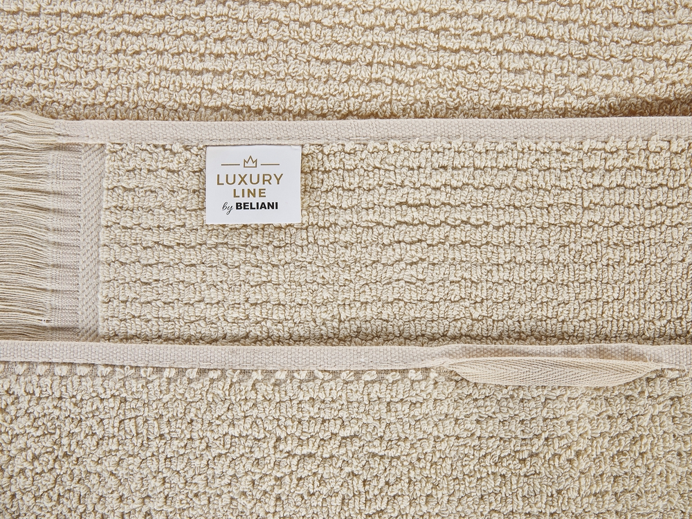 Set Asciugamani Gabel Mille Beige | 100% Cotone 100x60 Cm E 40x60 Cm