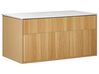 Bathroom Wall Mounted Cabinet 100 x 52 cm Light Wood BEXTI_934965