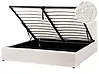 Cama con almacenaje MONTLAUR Bouclé Blanco 180 x 200 cm