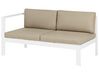 5 Seater Aluminium Garden Corner Sofa Set White and Sand Beige MESSINA_932084