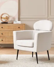 Armchair SOBY Fabric Off-White_875196