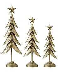 Zestaw 3 figurek dekoracyjnych NAGU 43/48/53 cm Choinka Złoty_1172713