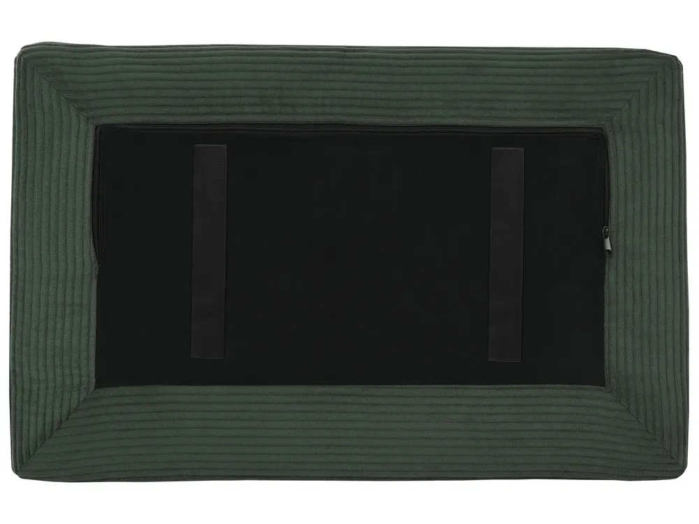 Modular Corner Sofa 3 Seater EGERIS Corduroy Dark Green Left Hand_1067175