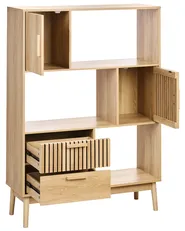 Shelving Unit LYNWOOD 140 cm Light Brown_945486