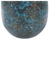 Barna és kék terrakotta virágváza 40 cm VELIA_850826