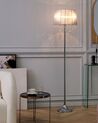 Stehlampe hellgrau Kristall-Optik 170 cm Trommelform EVANS_820455
