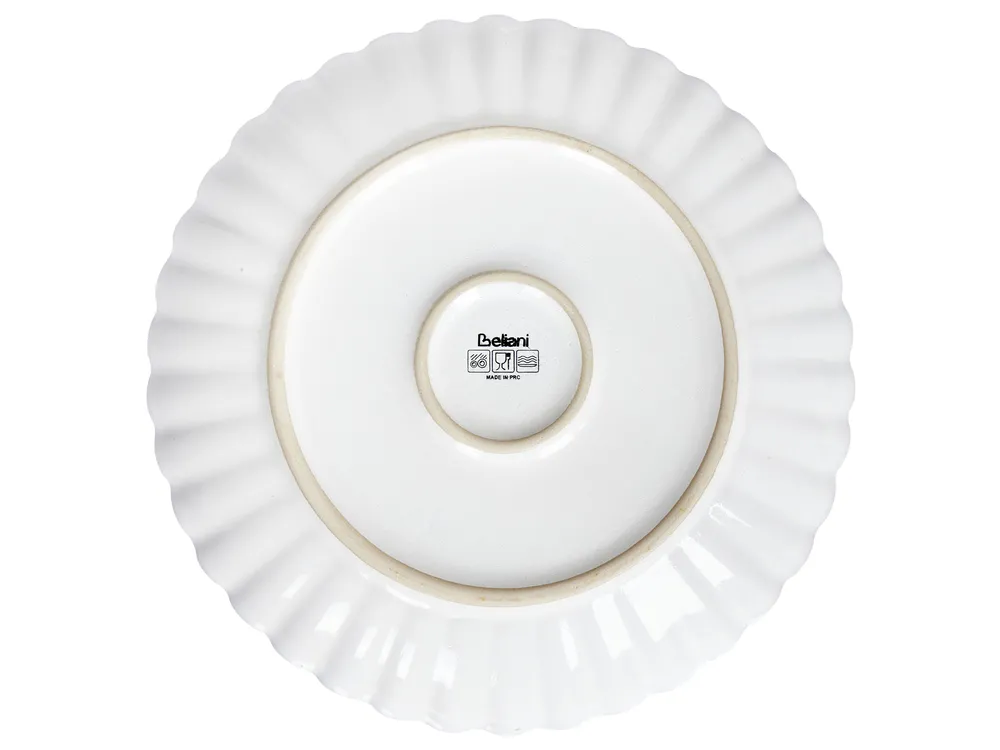 Set di 4 piatti grandi NETTLE Gres porcellanato Bianco_957424