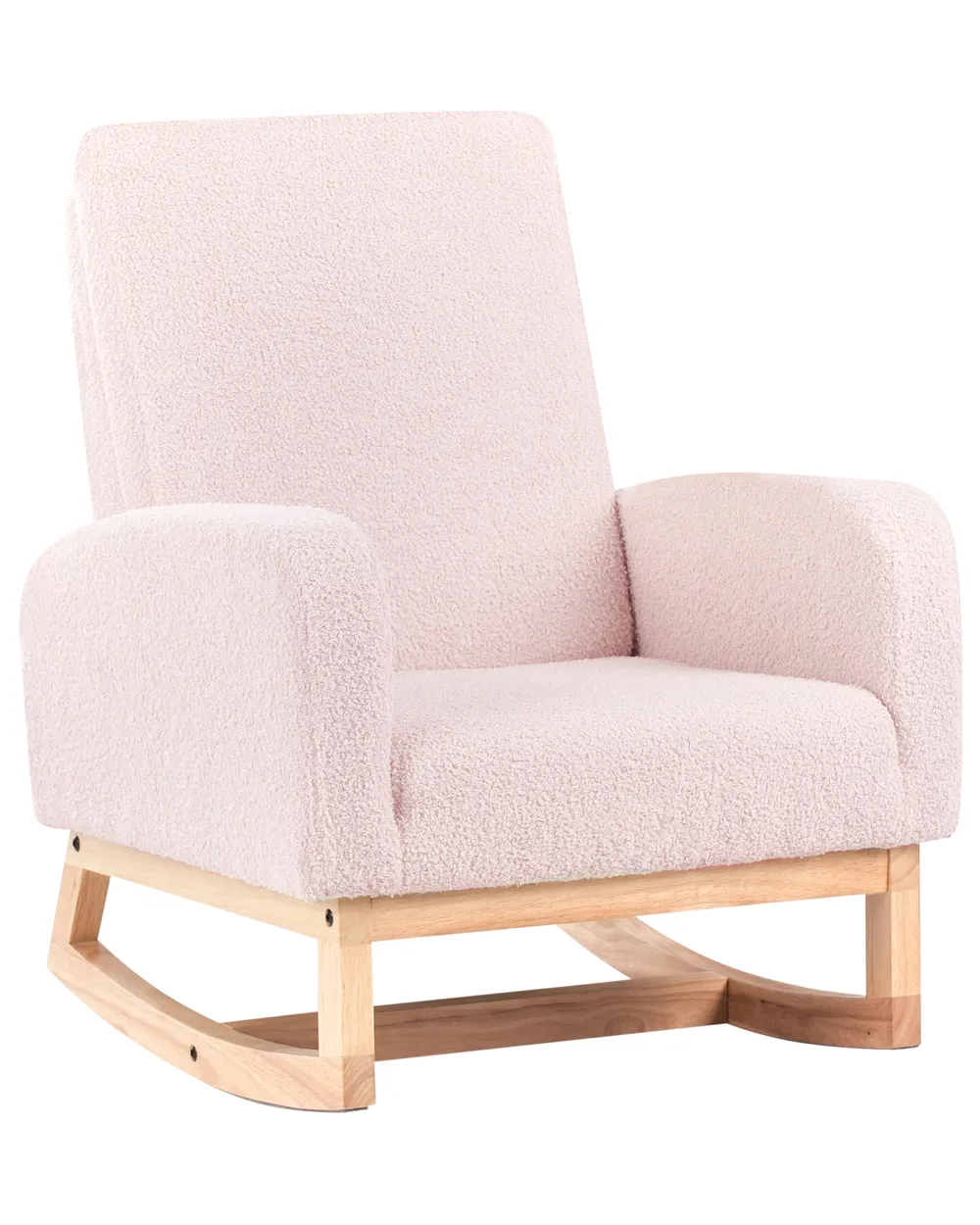 Sedia a dondolo per bambini NORBY Bouclé Rosa pastello_989259