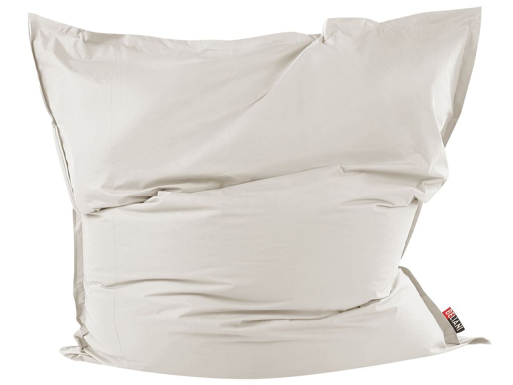 Extra Large Bean Bag Off White FUZZY Beliani.cz