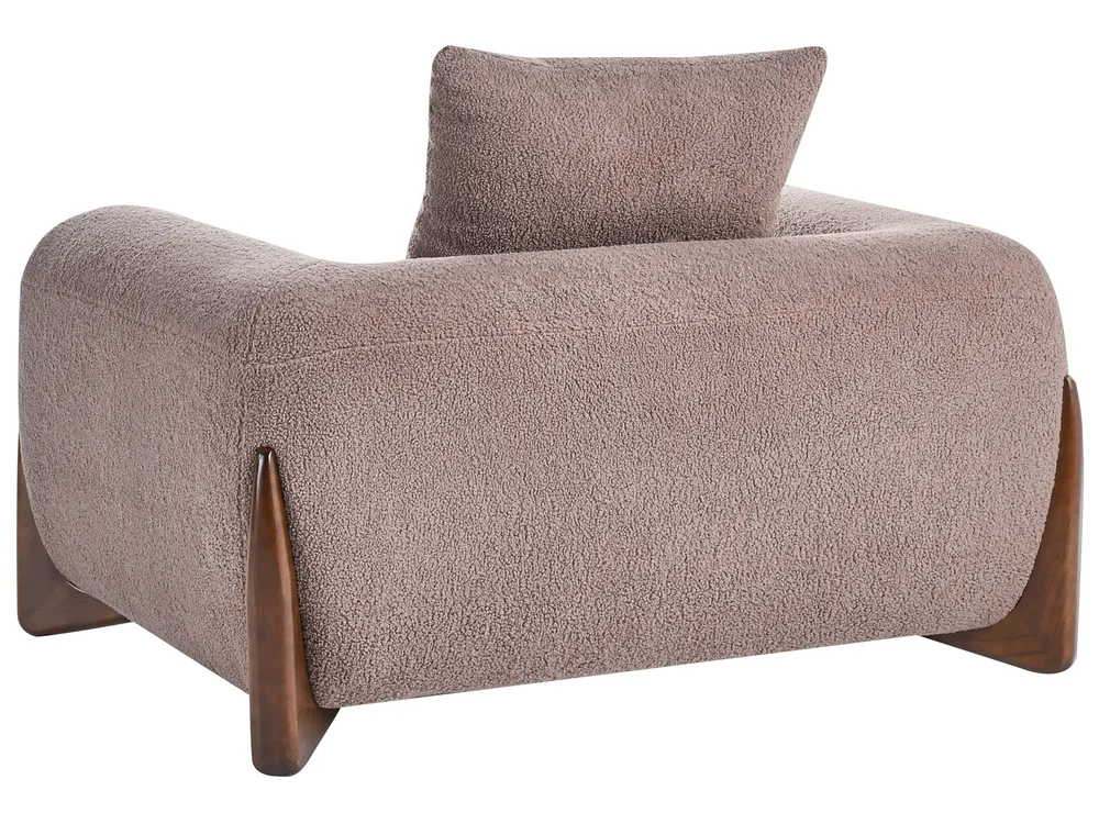 Set da salotto 6 posti VINLIDEN Bouclé Marrone_1048546