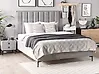 Ottoman Bed SEZANNE Velvet Light Grey 180 x 200 cm (EU Super King)