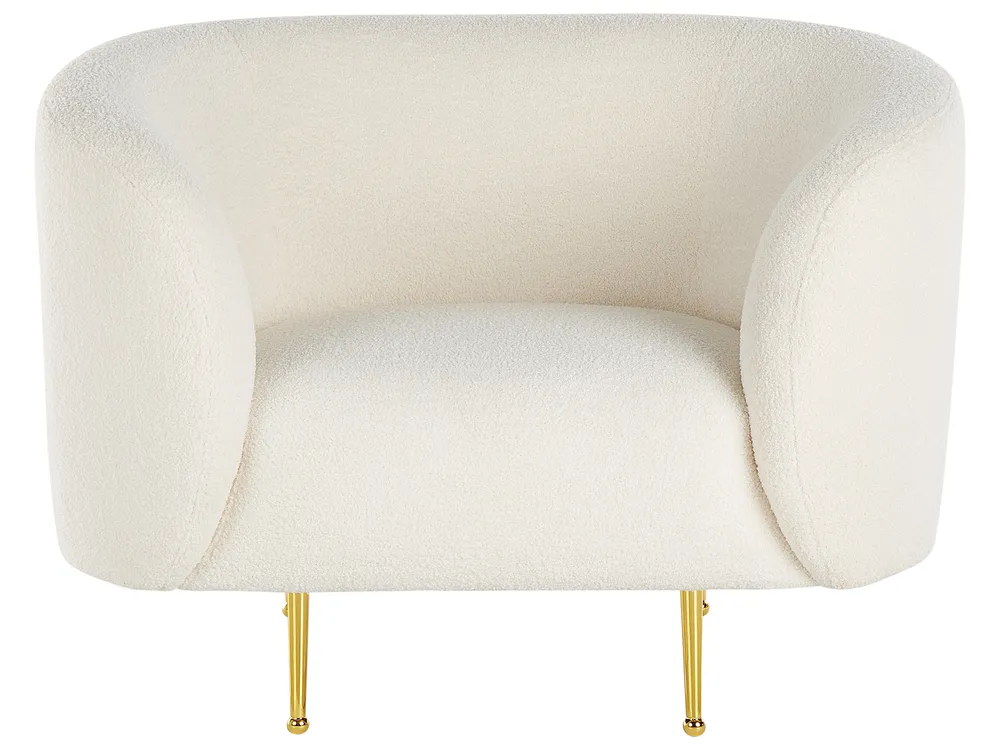Living Room Set 6 Seater LOEN Boucle White_831527