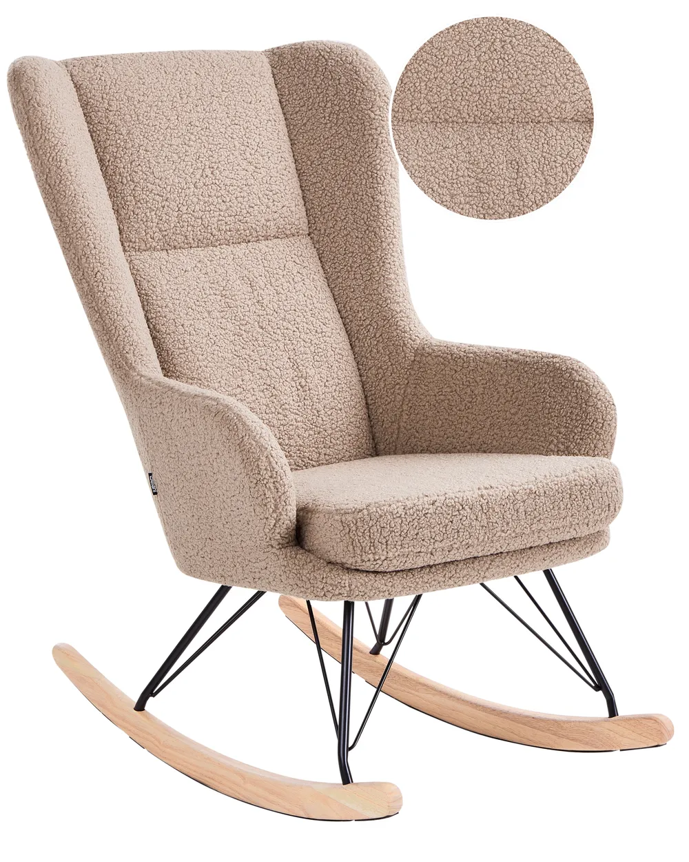 Rocking Chair ANASET Boucle Dark Green | Beliani.co.uk