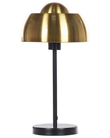 Tischlampe gold / schwarz 44 cm rund SENETTE