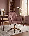 Desk Chair CELARA Velvet Pink