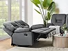 Manual Recliner Sofa 2 Seater BERGEN Fabric Dark Grey
