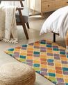 Teppich Wolle mehrfarbig 80 x 150 cm geometrisches Muster Kurzflor KESKIN_836616