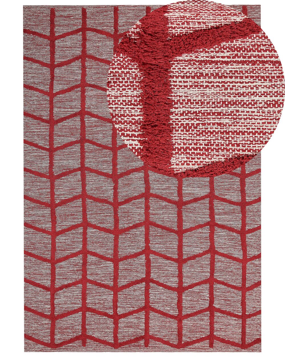 Rug SIVAS Red 160 x 230 cm Cotton