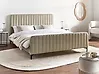 Bed Boucle LUNAN 160 x 200 cm (EU King Size) Beige