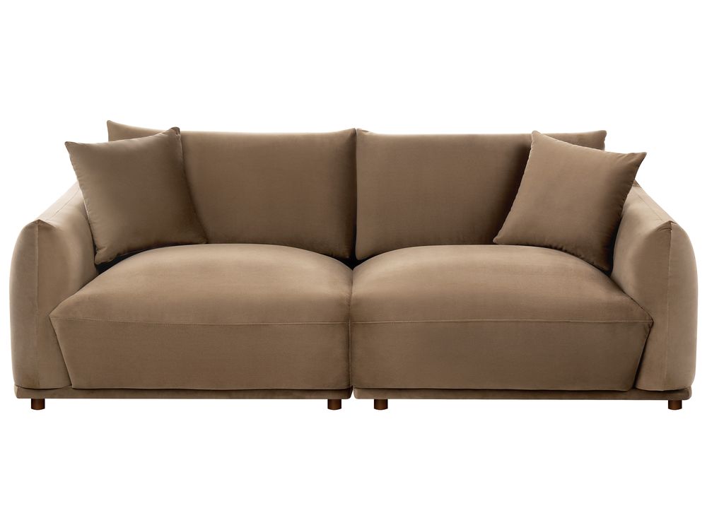 Sofa 3-Sitzer JUBEK Samtstoff Braun