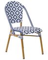 Tuinset rotan blauw/wit RIFREDDO_798879