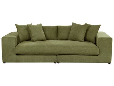 3-Sitzer Sofa Stoff dunkelgrün GLORVIKA