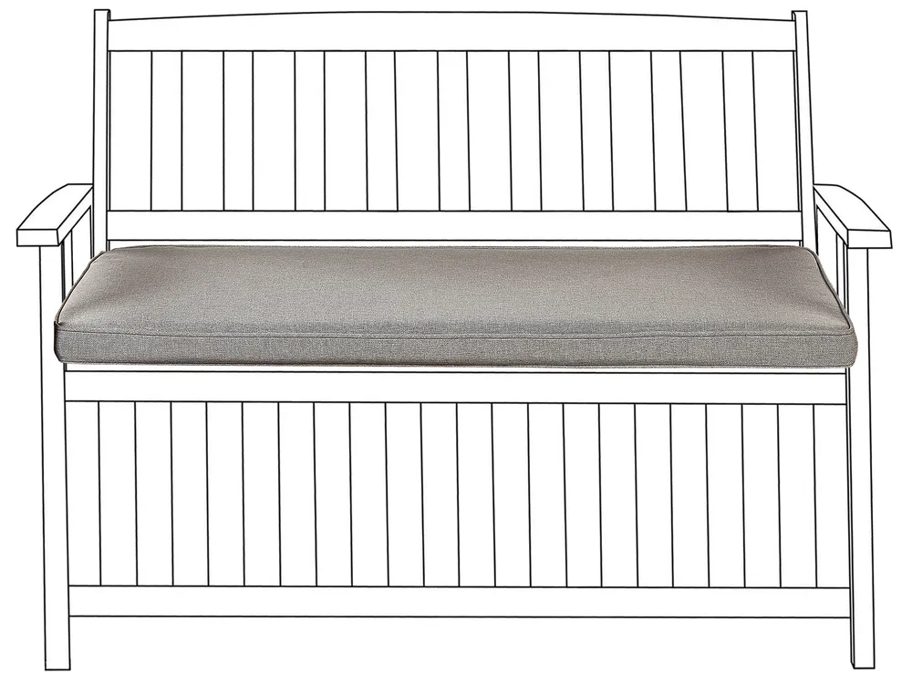Bench Seat Pad Cushion SOVANA 108 x 45 cm Grey