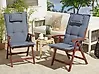 Set of 2 Back/Seat Cushions JAVA/AMANTEA 50 x 70 cm Blue