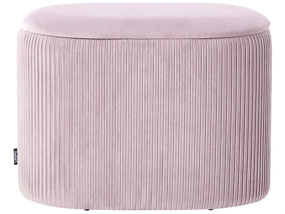 Pouf mit Stauraum RICHLAND Samtstoff Rosa_1194718