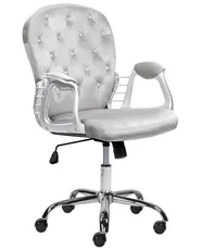 Sedia da scrivania PRINCESS Velluto Grigio chiaro_1082762