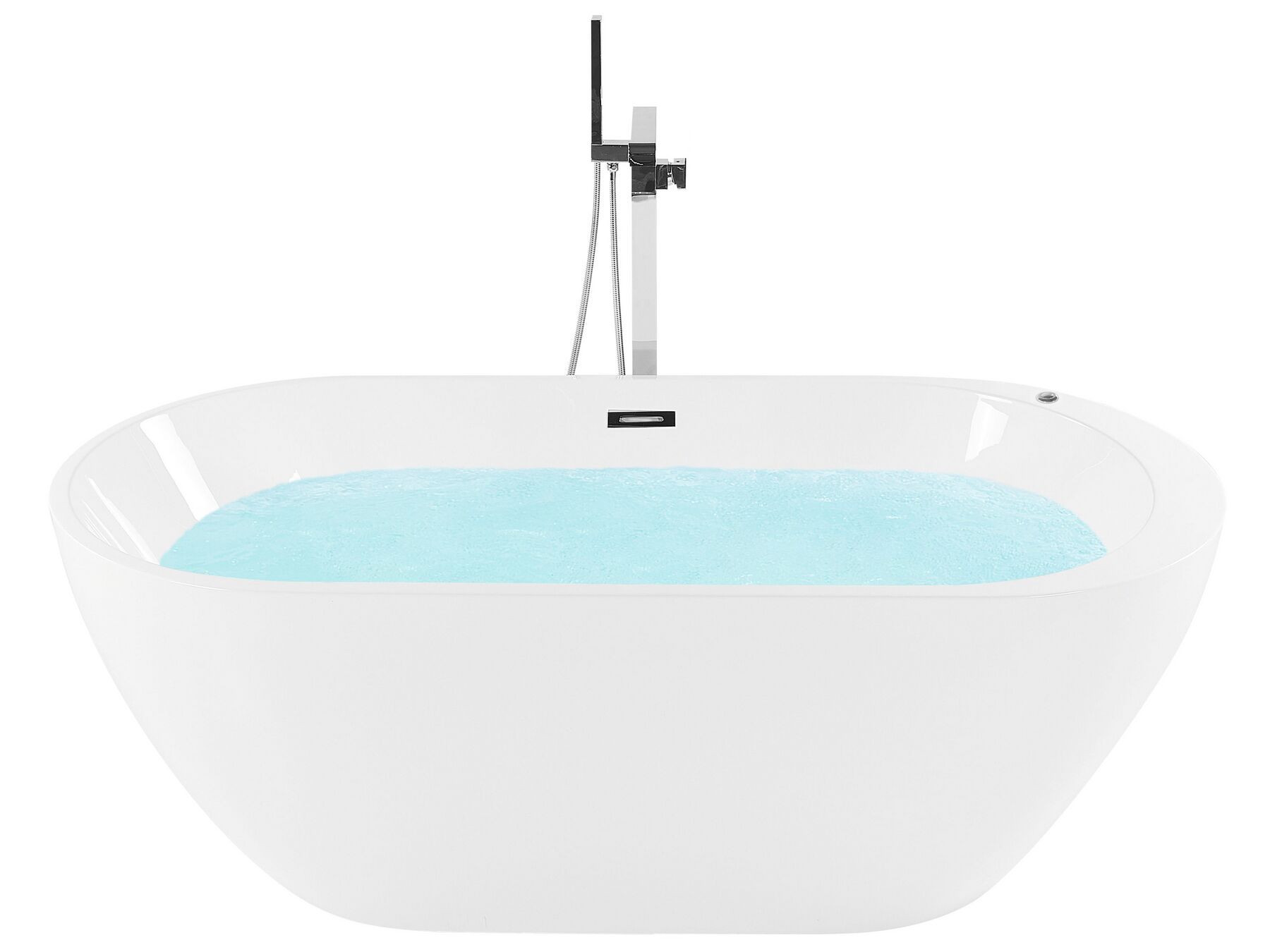 Baignoire îlot blanche 170 x 80 cm avec LED NEVIS_798684