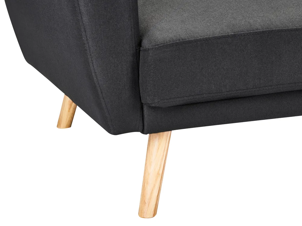 Sofa Bed 2 Seater FLORLI Fabric Black_704102