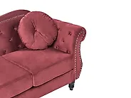 Sofa dla 3 osób SKIEN Welur Bordowy_1170547