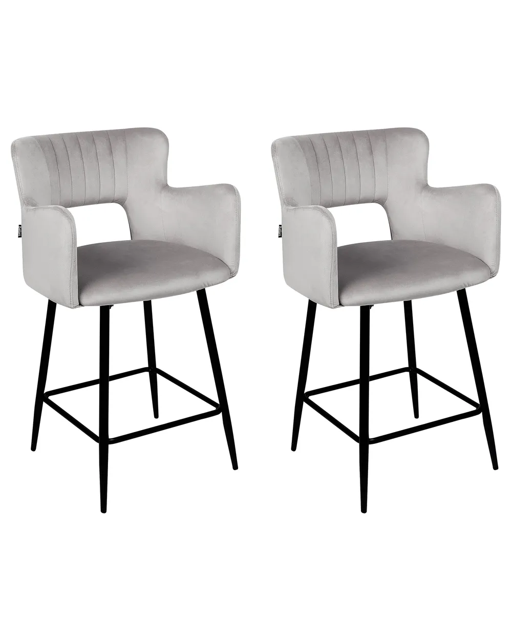 TRESKO® Set di 2 Sgabelli-Bar moderni, Sedia Bar, Sgabello Lounge con schienale, 10 colori diversi, cromato, rotazione libera a 360 °, la regolazione