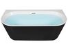 Badewanne schwarz oval 170 x 80 cm HARVEY_808336