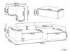 2místná modulární sametová rohová pohovka s taburetem na levé straně béžová HELLNAR_910886