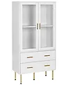 Glass Display Cabinet MILORA 80 cm White