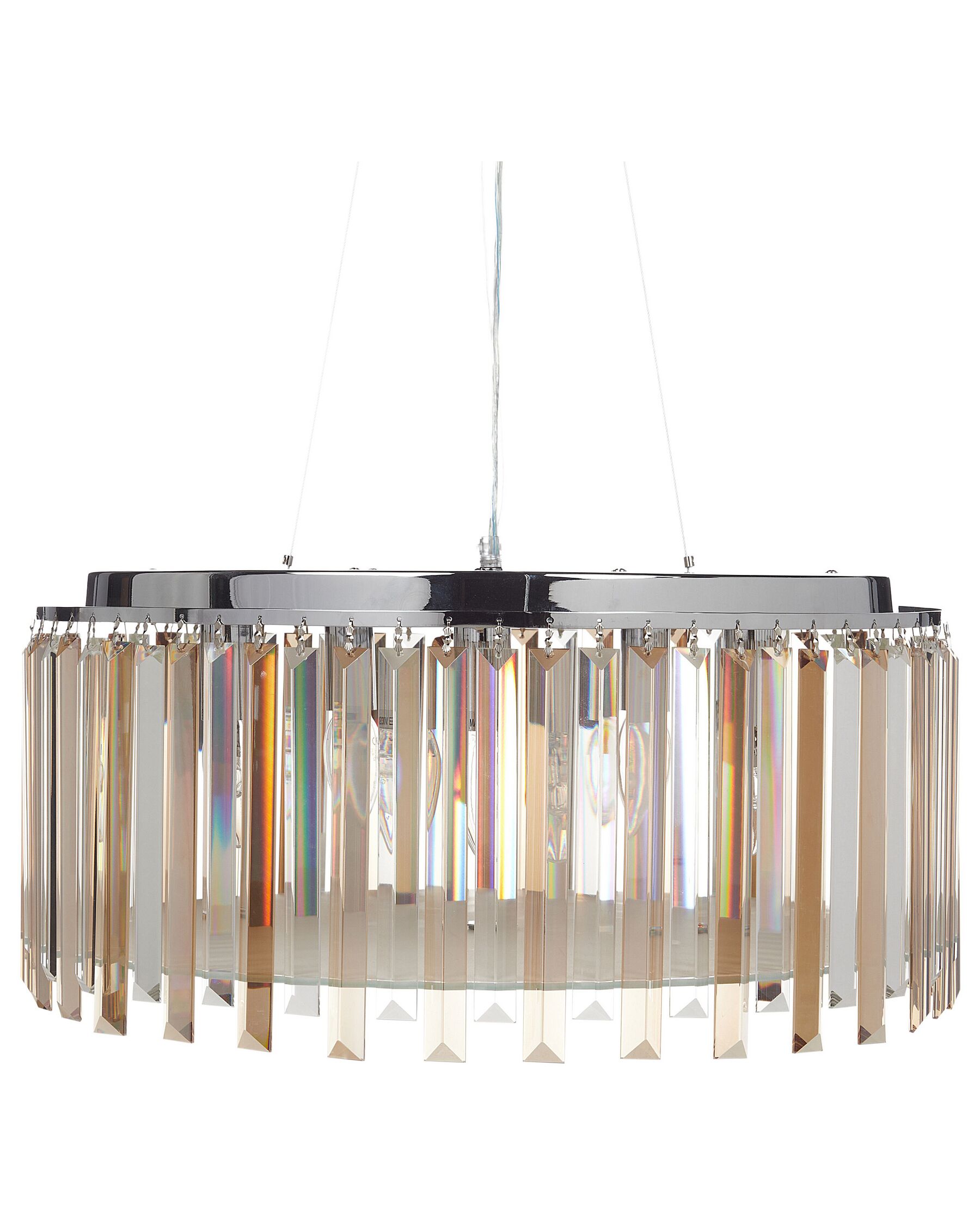 Lampadario a 5 luci metallo argento LAMEIRA_919586