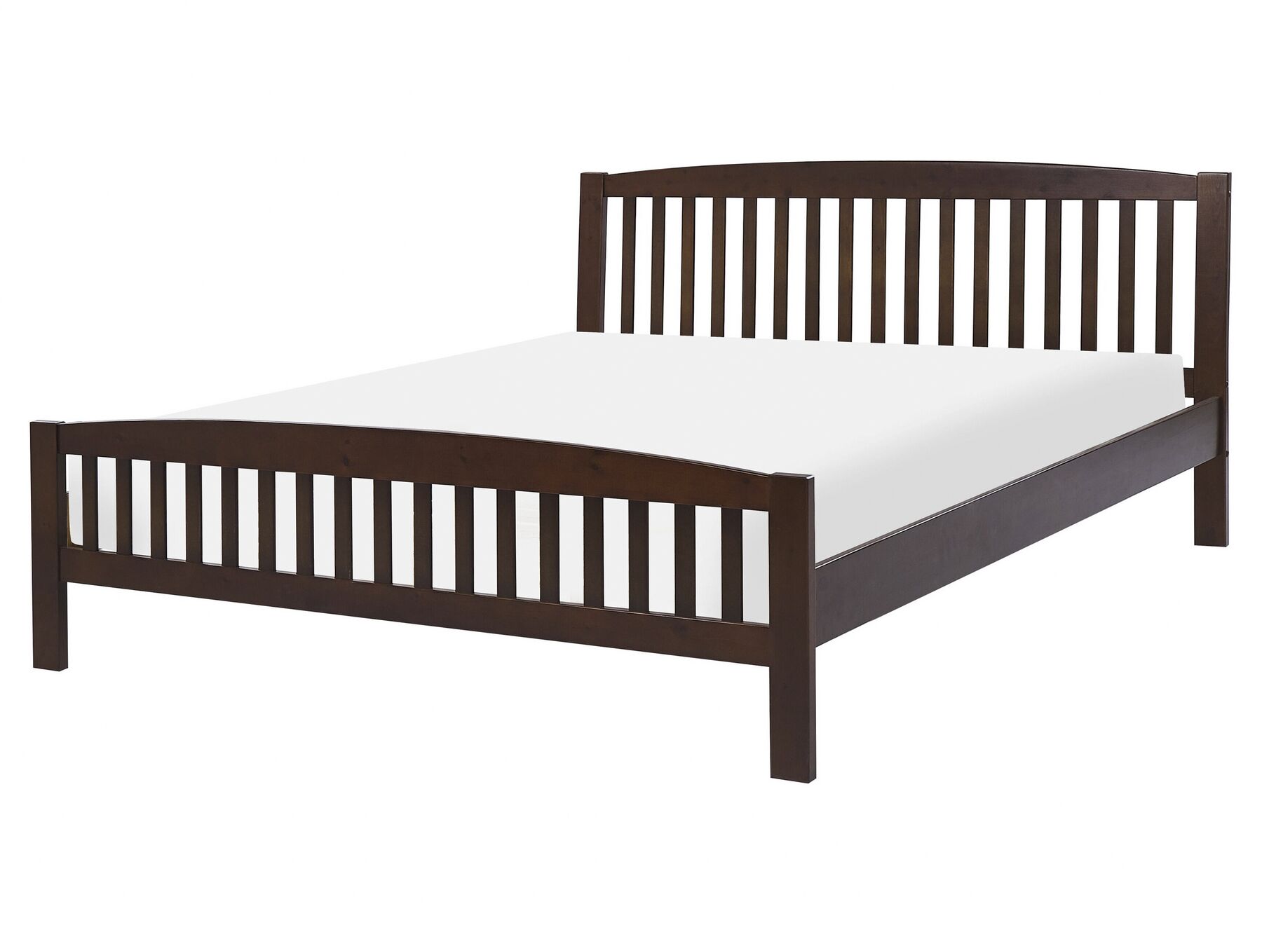 Klasická tmavě dřevěná manželská postel 160x200 cm CASTRES_678467